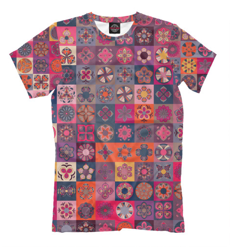 

Футболки Print Bar, Серый, Цветочные лоскуты