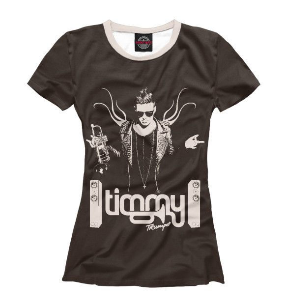 Футболка для девочек с изображением Timmy Trumpet цвета Белый