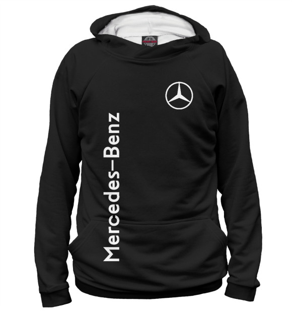 Худи для девочки с изображением Mercedes-Benz цвета Белый