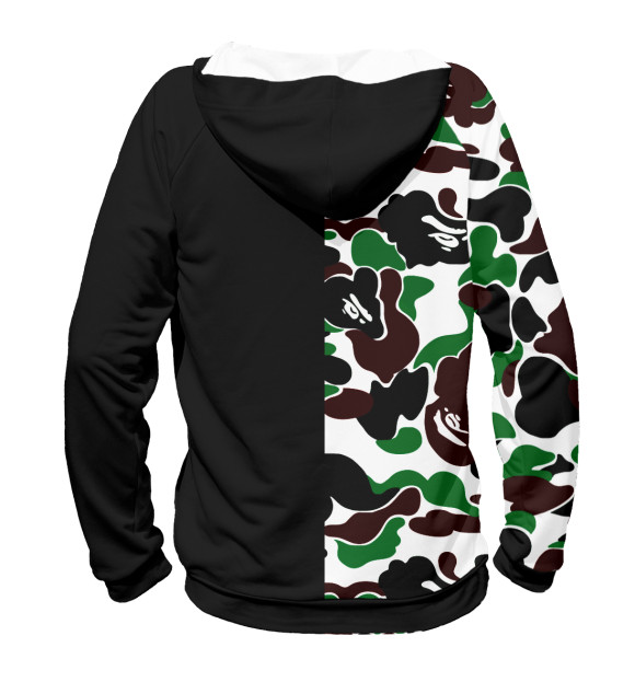 Женское худи с изображением Bape Shark цвета Белый