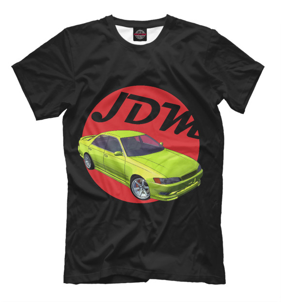 Мужская футболка с изображением JDM JZX90 Black цвета Белый