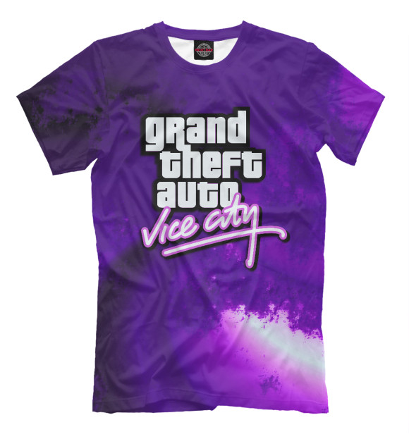 Мужская футболка с изображением Vice City цвета Белый