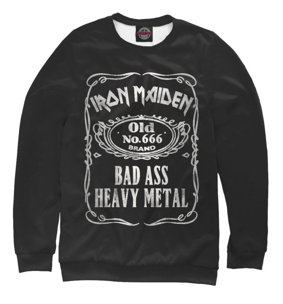 Свитшот для девочек с изображением Iron Maiden цвета Белый