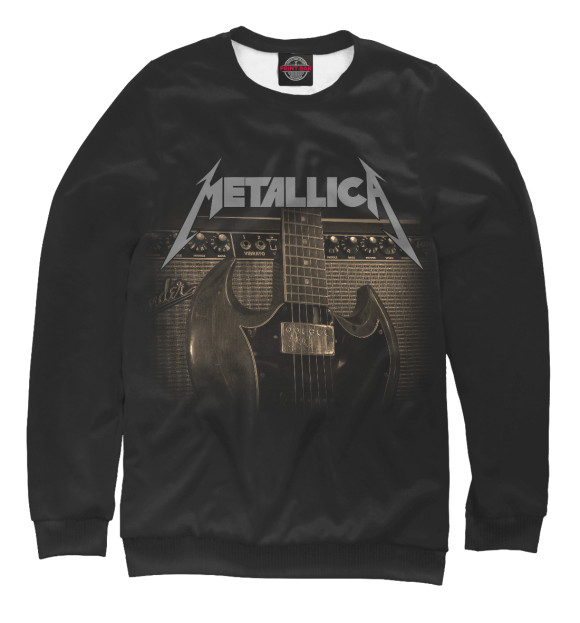 Мужской свитшот с изображением Metallica цвета Белый