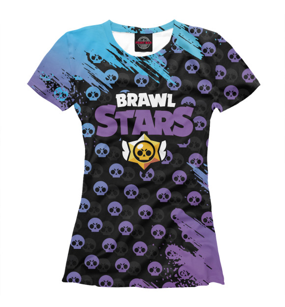 Футболка для девочек с изображением Brawl Stars цвета Белый