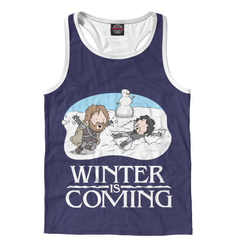 

Майки борцовки Print Bar, Белый, Зима близко