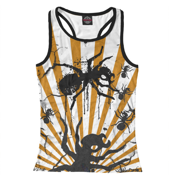 Женская майка-борцовка с изображением Ants цвета Белый