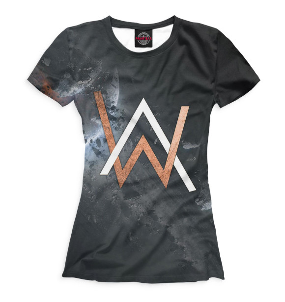 Женская футболка с изображением Alan Walker цвета Белый