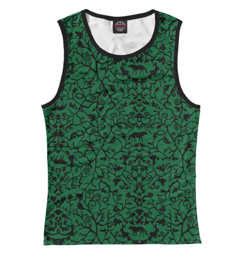 

Майки Print Bar, Белый, Abstract Wolf Green