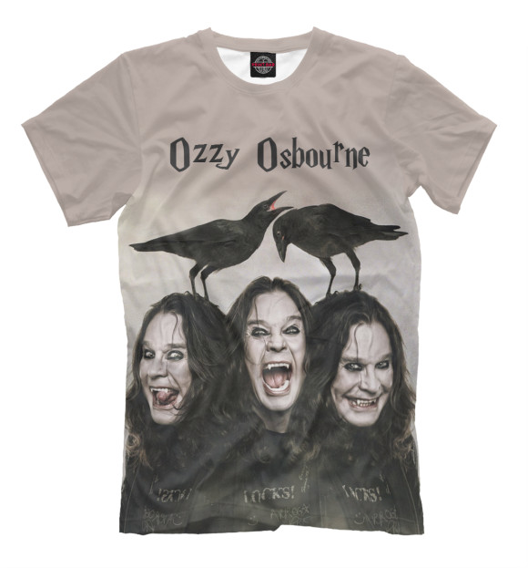 Мужская футболка с изображением Ozzy Osbourne цвета Молочно-белый