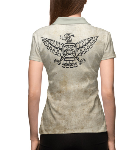 

Поло Print Bar, Белый, Орел тотемный