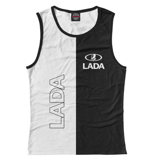 Майка для девочки с изображением Lada цвета Белый