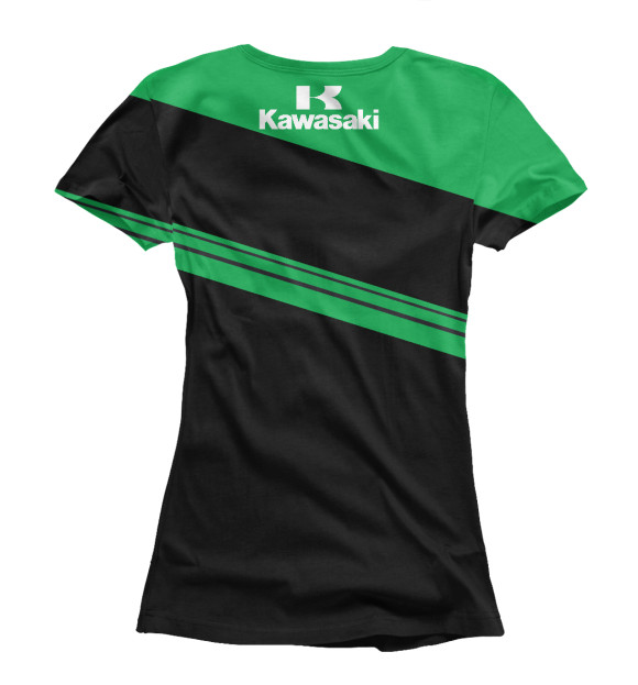 Женская футболка с изображением Kawasaki цвета Белый