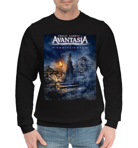 Мужской хлопковый свитшот с изображением Avantasia цвета Черный