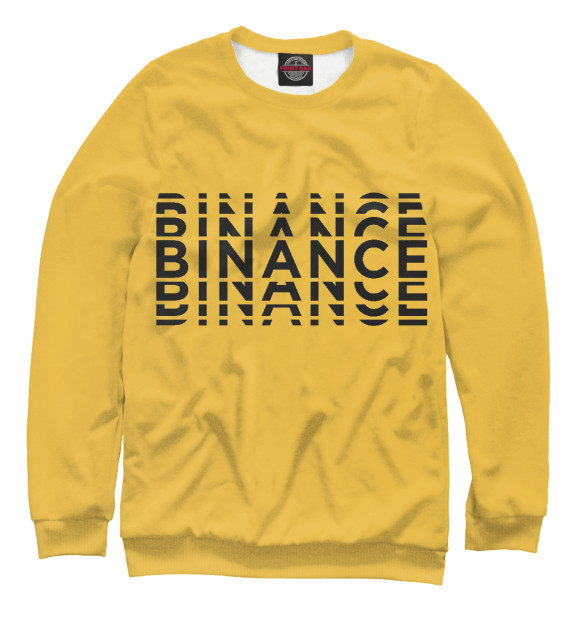 Свитшот для мальчиков с изображением Binance цвета Белый