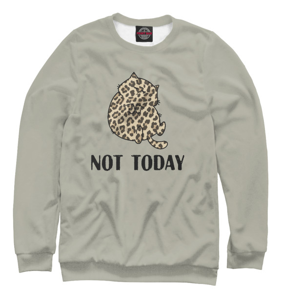 Женский свитшот с изображением not today цвета Белый