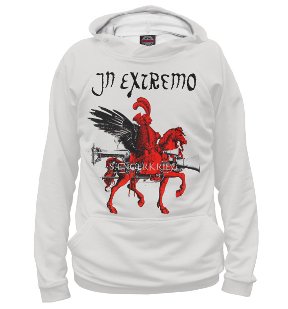 Женское худи с изображением In Extremo цвета Белый