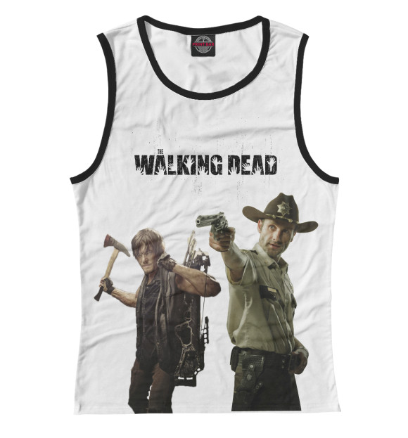 Майка для девочки с изображением Daryl&Rick цвета Белый