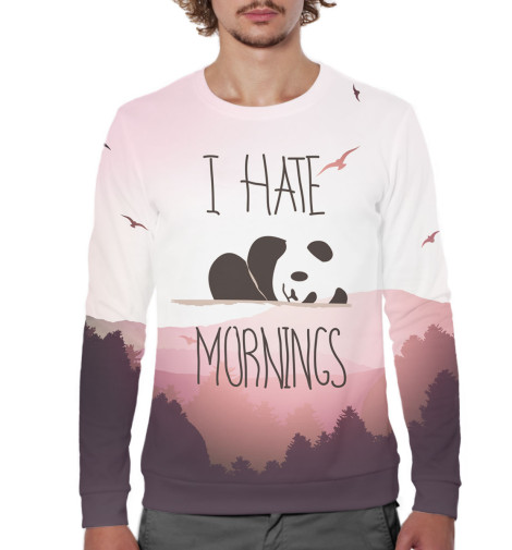 

Свитшоты Print Bar, Белый, I Hate Mornings