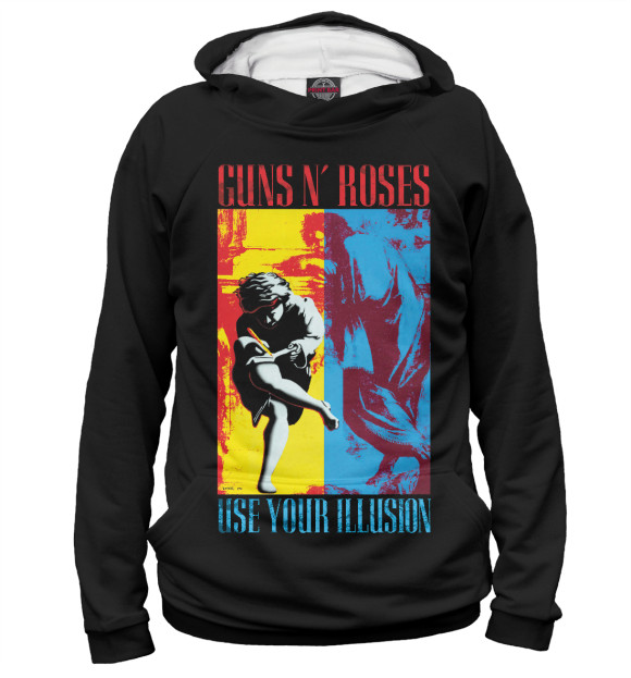 Женское худи с изображением Guns N' Roses цвета Белый