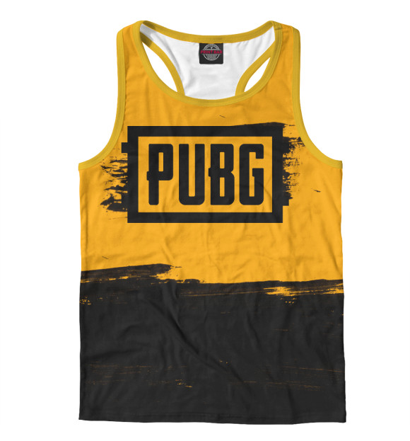 Мужская майка-борцовка с изображением Pubg Краска цвета Белый