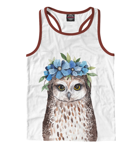 Мужская майка-борцовка с изображением Совунья цвета Белый