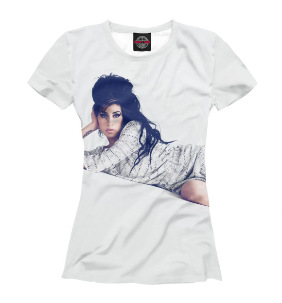 Футболка для девочек с изображением Amy Winehouse цвета Белый