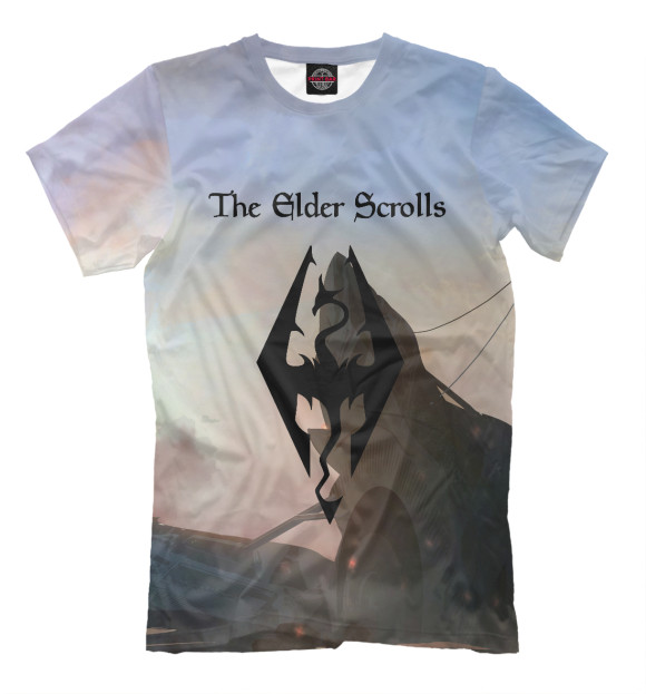 Мужская футболка с изображением The Elder Scrolls цвета Молочно-белый