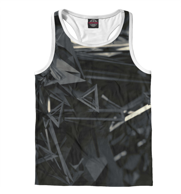 Мужская майка-борцовка с изображением Абстракция времени цвета Белый