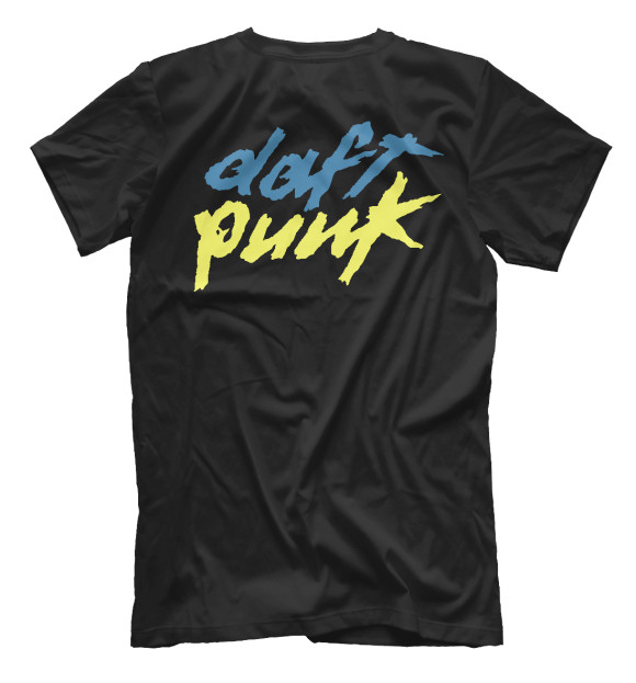 Мужская футболка с изображением Шлем Daft Punk цвета Белый