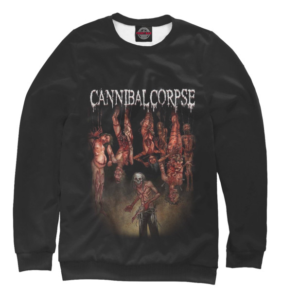 Женский свитшот с изображением Cannibal Corpse цвета Белый