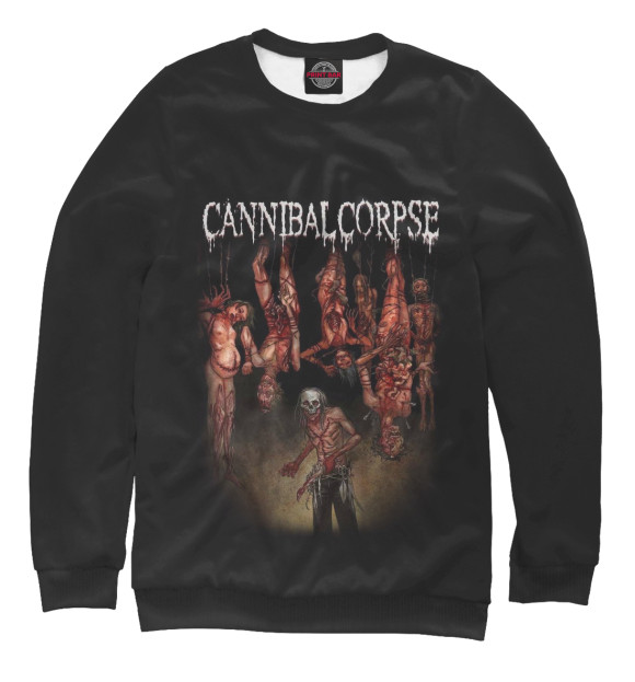 Свитшот для девочек с изображением Cannibal Corpse цвета Белый