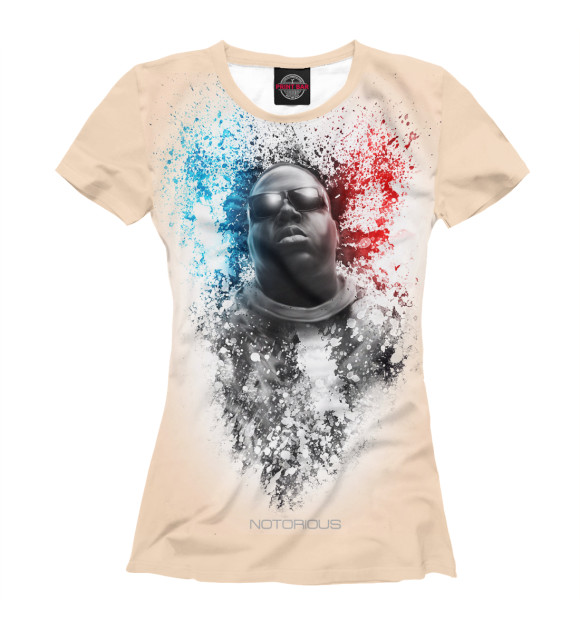 Футболка для девочек с изображением The Notorious B.I.G. цвета Белый