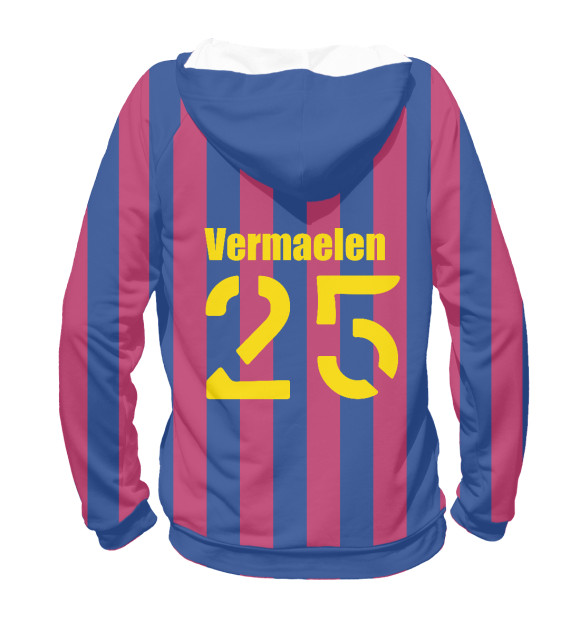Мужское худи с изображением FC Barcelona Vermaelen  25 цвета Белый