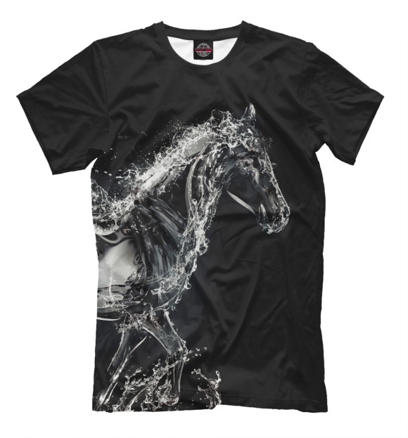 Мужская футболка с изображением Racehorse цвета Белый