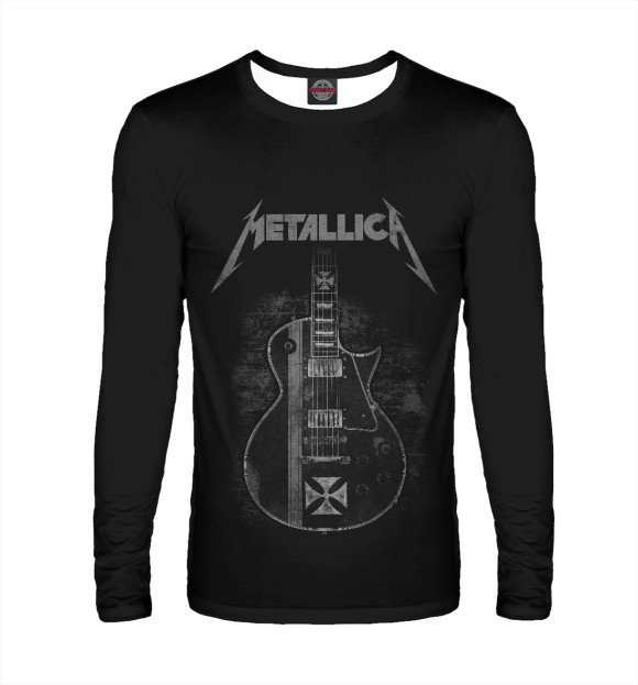 Мужской лонгслив с изображением Metallica цвета Белый