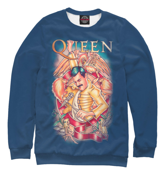 Свитшот для девочек с изображением Queen цвета Белый