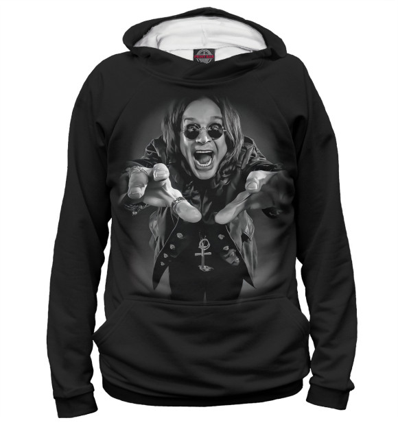 Женское худи с изображением Ozzy Osbourne цвета Белый