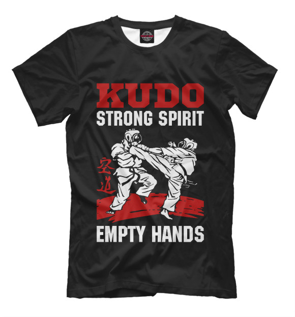 Мужская футболка с изображением Kudo цвета Черный