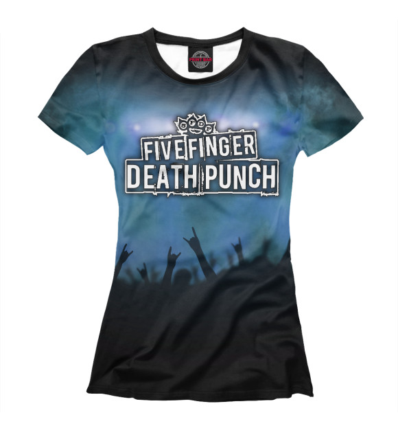 Футболка для девочек с изображением Five Finger Death Punch цвета Белый