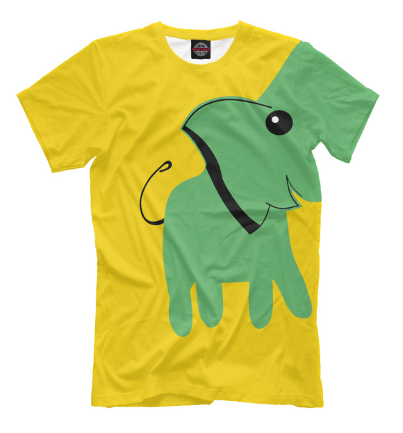 Мужская футболка с изображением Elephant цвета Желтый