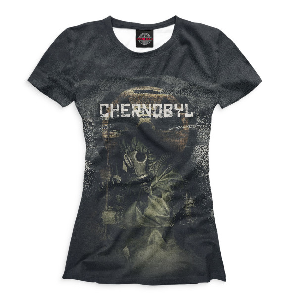 Женская футболка с изображением Chernobyl цвета Белый
