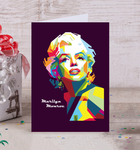 Открытка с изображением Marilyn Monroe цвета Белый
