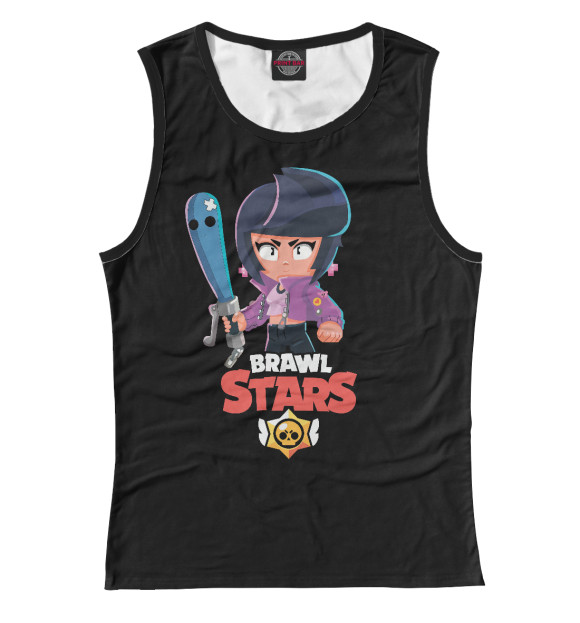 Майка для девочки с изображением Brawl Stars  BIBI цвета Белый