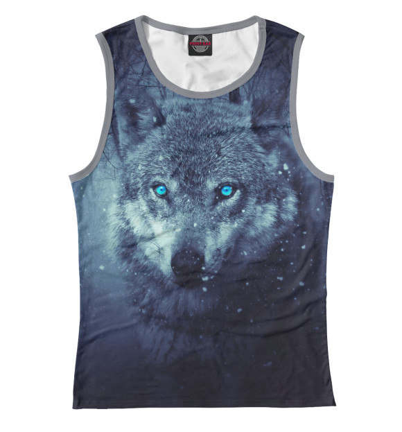 Майка для девочки с изображением Wolf цвета Белый