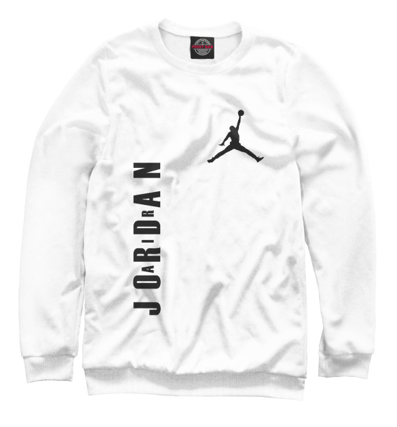 Мужской свитшот с изображением Air Jordan (Аир Джордан) цвета Белый