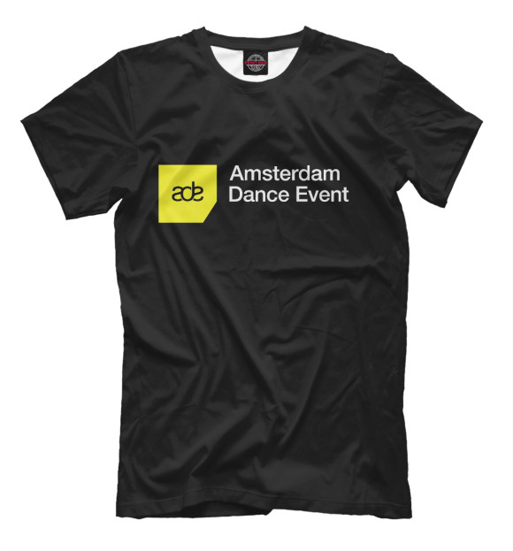 Мужская футболка с изображением Amsterdam Dance Event цвета Черный