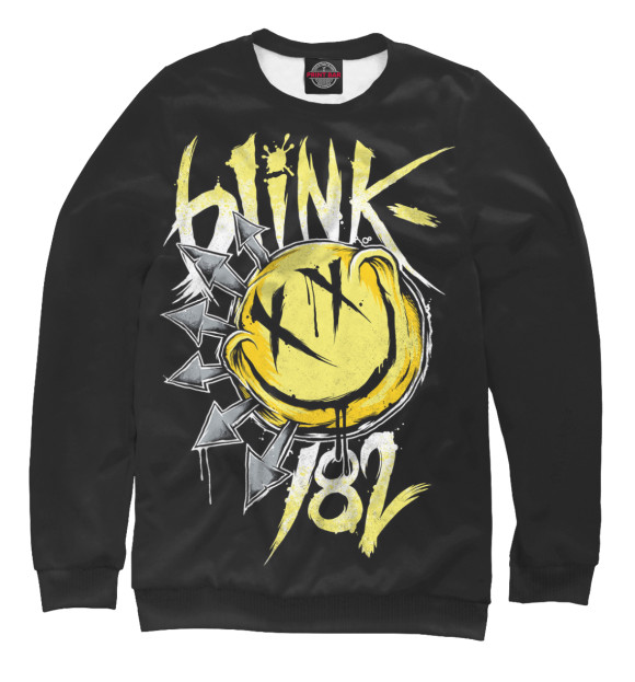 Мужской свитшот с изображением blink-182 цвета Белый