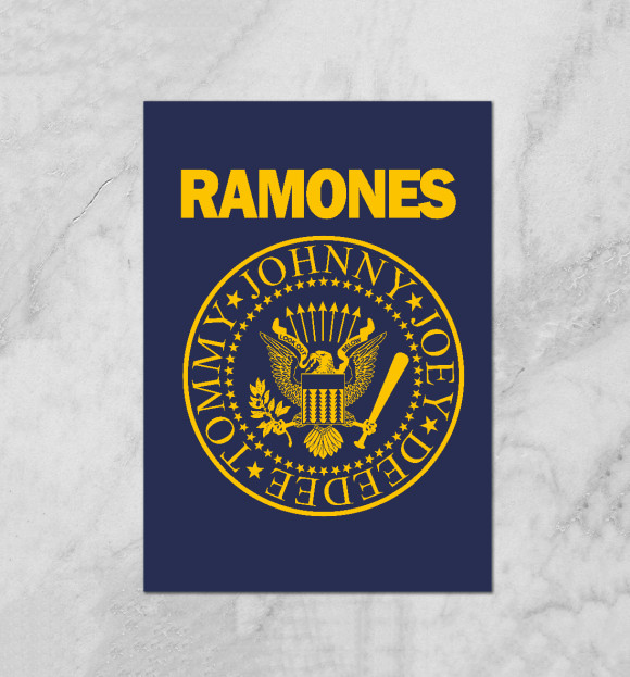 Плакат с притом Ramones цвета Белый Плакат с изображением Ramones цвета Белый