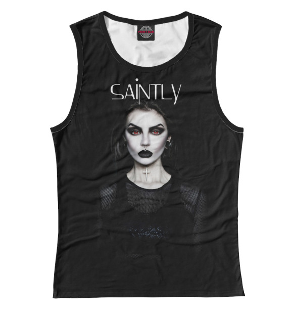 Майка для девочки с притом Праведная цвета Белый Майка для девочки с изображением Праведная цвета Белый